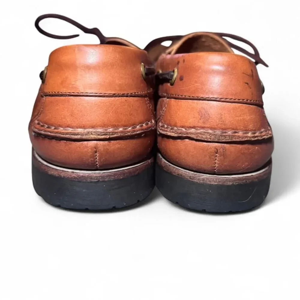 Florsheim Outdoorsman Brown Leather Boat Shoes Men’s 10.5 Moc Toe Casual